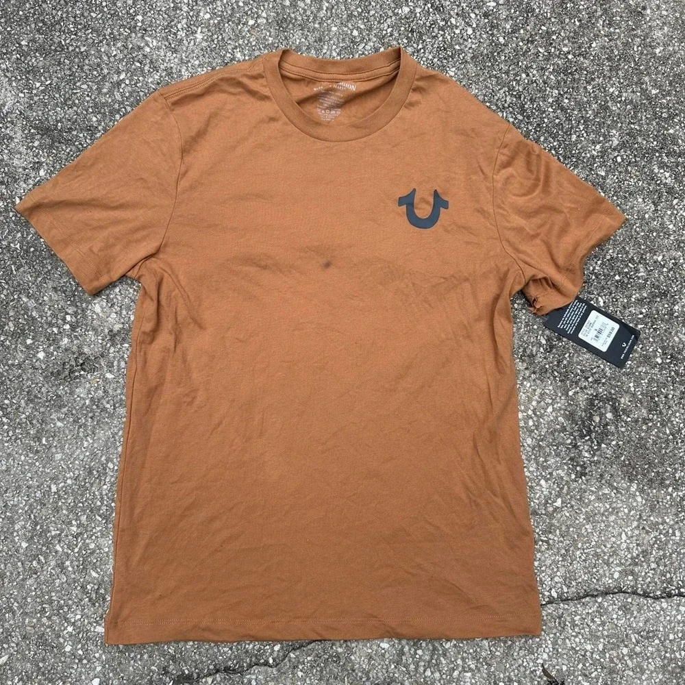 NWT True Religion Brown Acorn Graphic T-Shirt Size small
